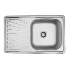 Кухонна врізна мийка з нержавіючої сталі Kroner KRP Dekor-7848 0.8 мм-180