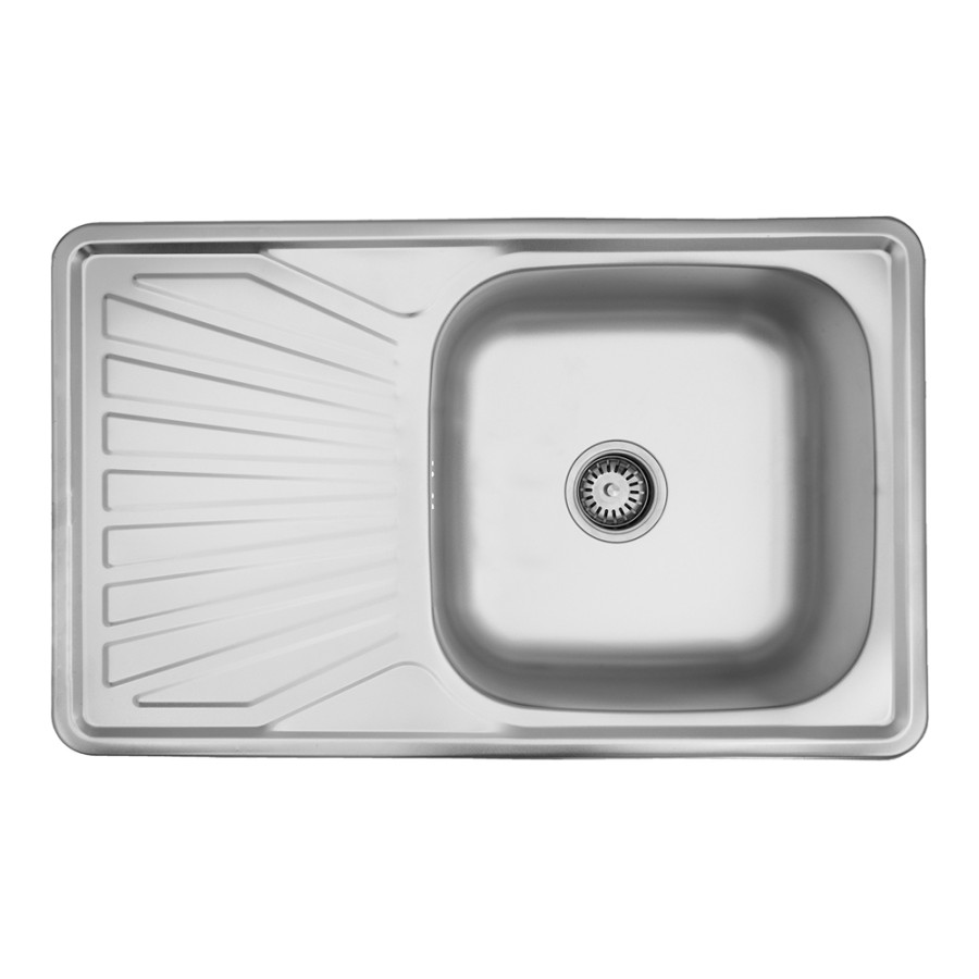 Кухонна врізна мийка з нержавіючої сталі Kroner KRP Dekor-7848 0.8 мм-180