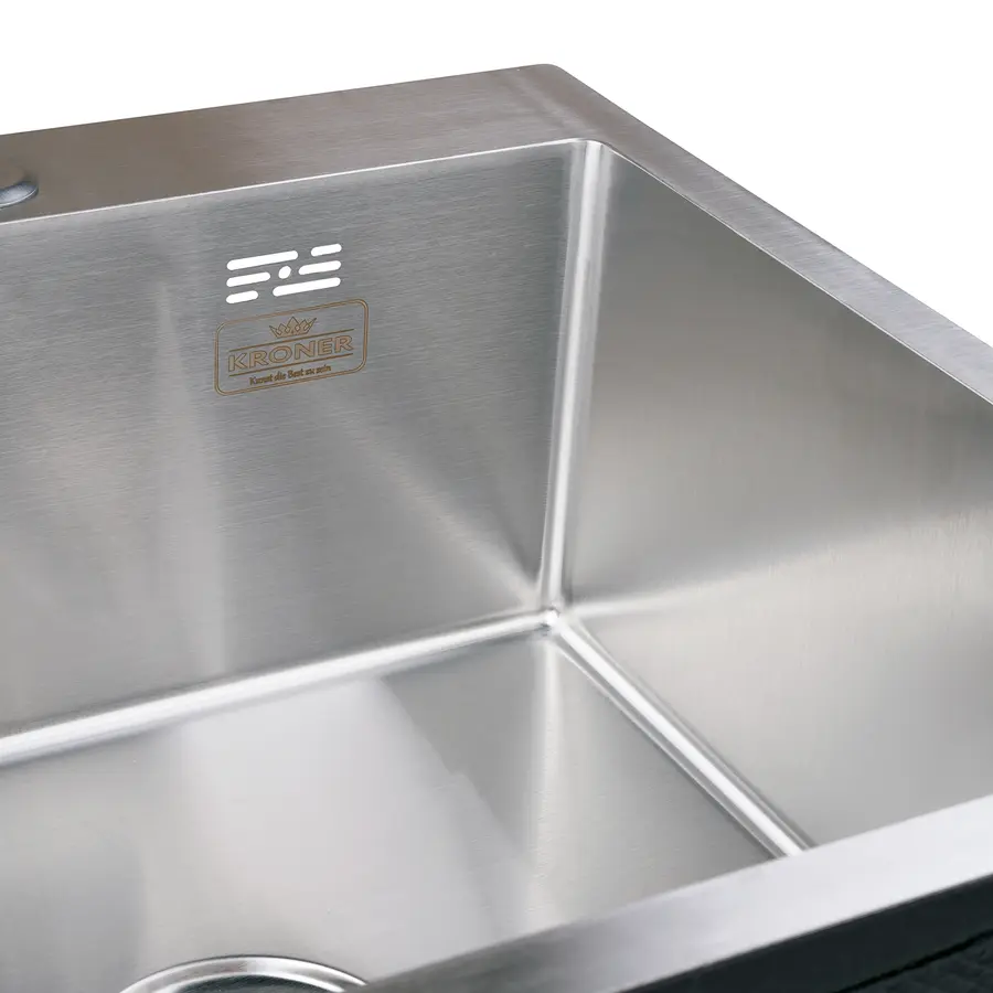 Кухонна мийка з нержавіючої сталі Kroner KRP Gebürstet-5050HM