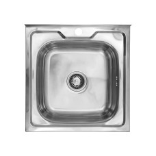 Кухонна накладна мийка з нержавіючої сталі Kroner KRP Polierte-5050 0.6 мм-160