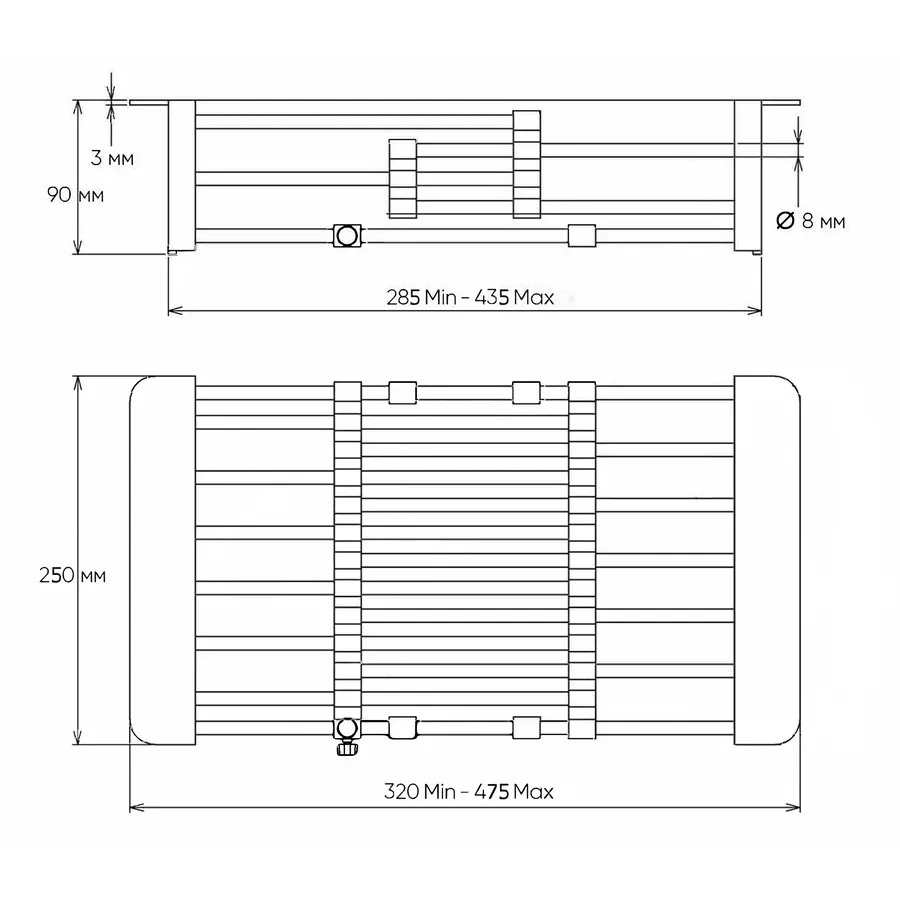Кошик розсувний Kroner KRP Trocken-024