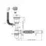 Сифон для кухонной мойки Kroner KRP Siphon - 021 3 1/2" - 50/40 мм