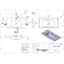 Умивальник DELLA 900 MIRASTONE GRAY Miraggio