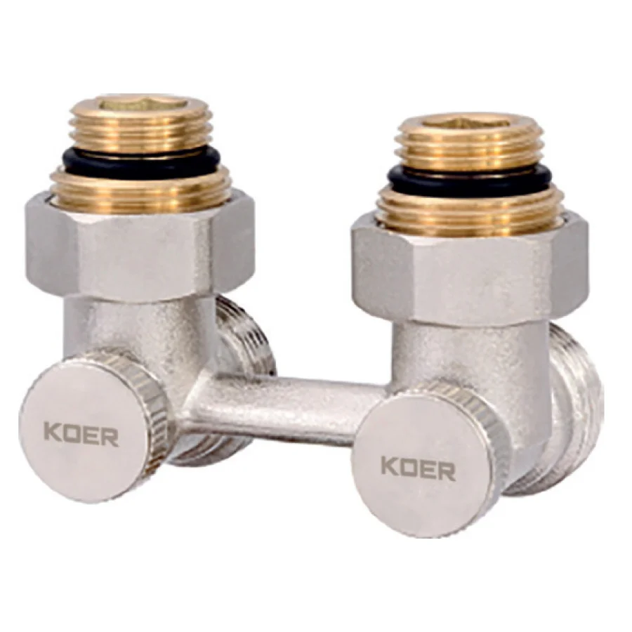 Вузол нижнього підключення радіатора 3/4 '' кутовий (комплект) KOER KR.1132 (KR2816)