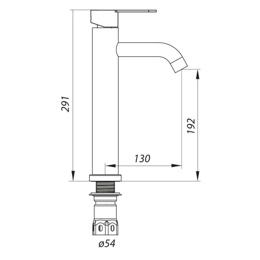 Смеситель для умывальника SUS304 ZERIX LR71103 (ZX2989)