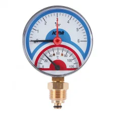 Термоманометр Icma 1/2" 0-6 бар, нижнє підключення №258