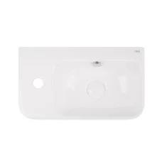 Раковина Qtap Tern 450х260х155 White з донним клапаном QT17115117LW