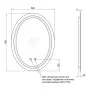 Дзеркало Qtap Mideya 600х800 (DC-A805-1) з LED-підсвічуванням QT2078A8051W