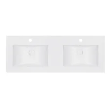 Раковина подвійна Qtap Albatross ED 1200х460х180 White з донним клапаном QT01119120EDW