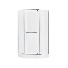 Набір Lidz душова кабіна Dozorca SC90x90.CRM.LOW.TR, скло прозоре 6 мм + піддон Diament