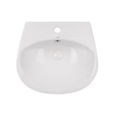 Раковина підвісна моноблок Qtap Virgo 550х430х400 White з донним клапаном QT1811037GW
