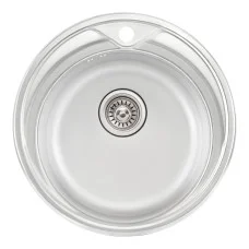 Кухонна мийка Qtap D510 0,8 мм Satin (QTD510SAT08)