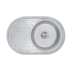 Кухонная мойка Lidz 7750 0,8 мм Decor (LIDZ7750DEC)