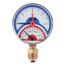 Термоманометр Icma 1/2" 0-4 бар, нижнє підключення №258