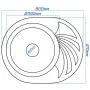 Гранитная мойка Valetti Europe модель №13 черная 60 * 47