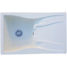 Гранитная кухонная мойка Valetti Europe модель №54 белая 79 * 50