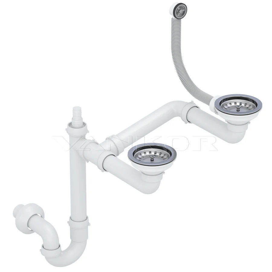 Кухонная гранитная мойка VANKOR Orman OMP 04.80 Safari + сифон