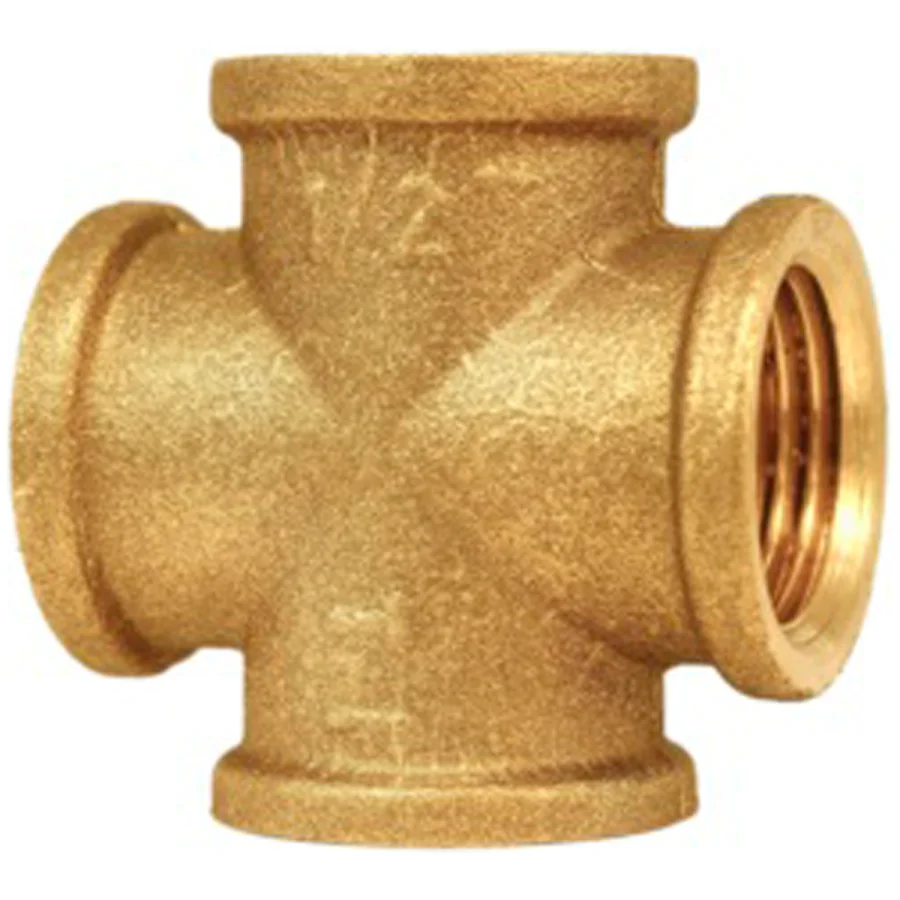 Хрестовина латунна 1/2″ВР х 1/2″ВР х 1/2″ВР х 1/2″ВР ливарна А4601-1А VA