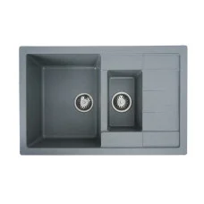 Гранітна мийка для кухні VALESO 7850W TOSKANA матова Сірий мусон